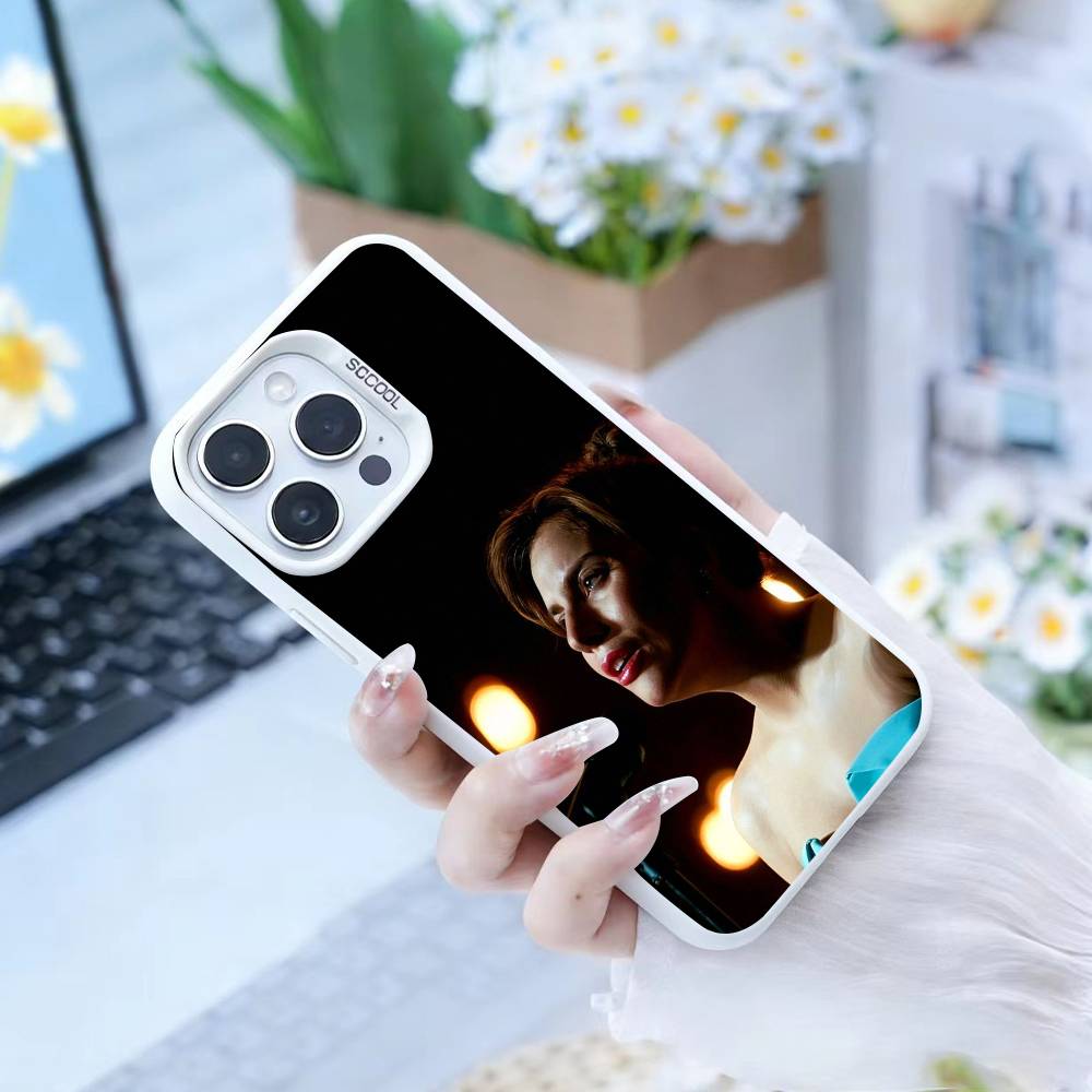 B-Lady Gaga  Phone Case For iPhone17, 16,15,14,13,12 Pro Max white Candy Matte Shockproof Cover