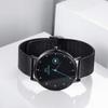 2020 Latest Model Analog Watch Men's Date Ultra-Thin Simple 6MM Mesh Band Unisex Gift Black Waterproof