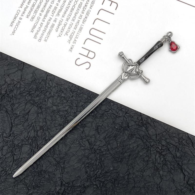New Antique Metal Sword Hairpin Women's Fashion Chinese Simple and Creative Pan Hairpin Jewelry Temperament Headwear Accessories