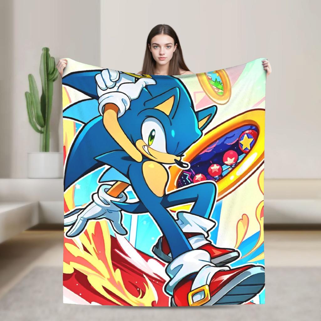 Zbrojené Super Ježek Stín Deka Flanelová Úžasná Prodyšná Přehozová Deka pro Dekoraci Přehozu