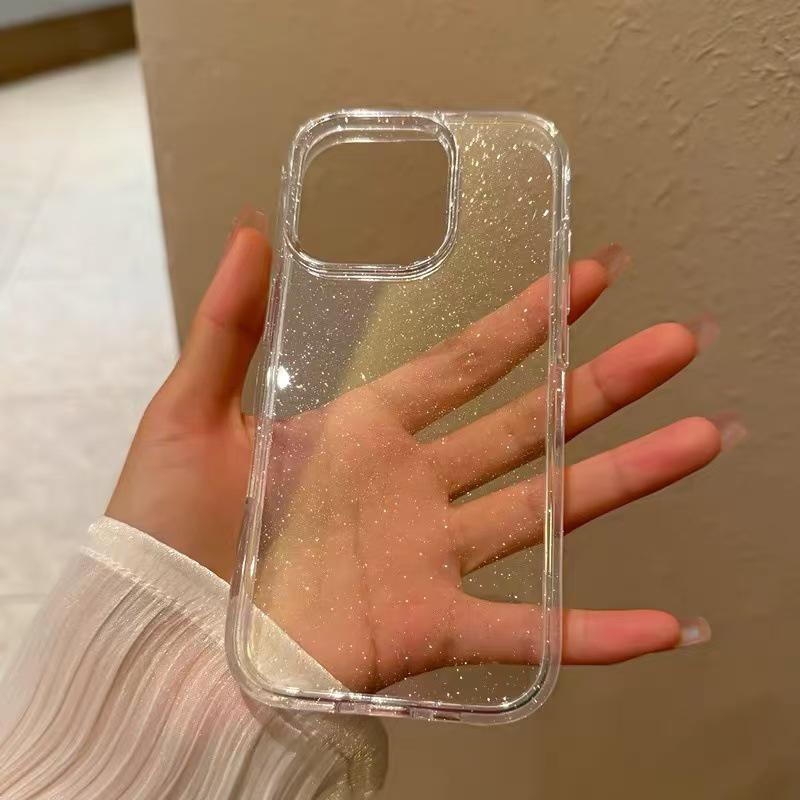 Transparent Glitter Drop-proof Case for iPhone 11-16 & 12-15 Pro Max