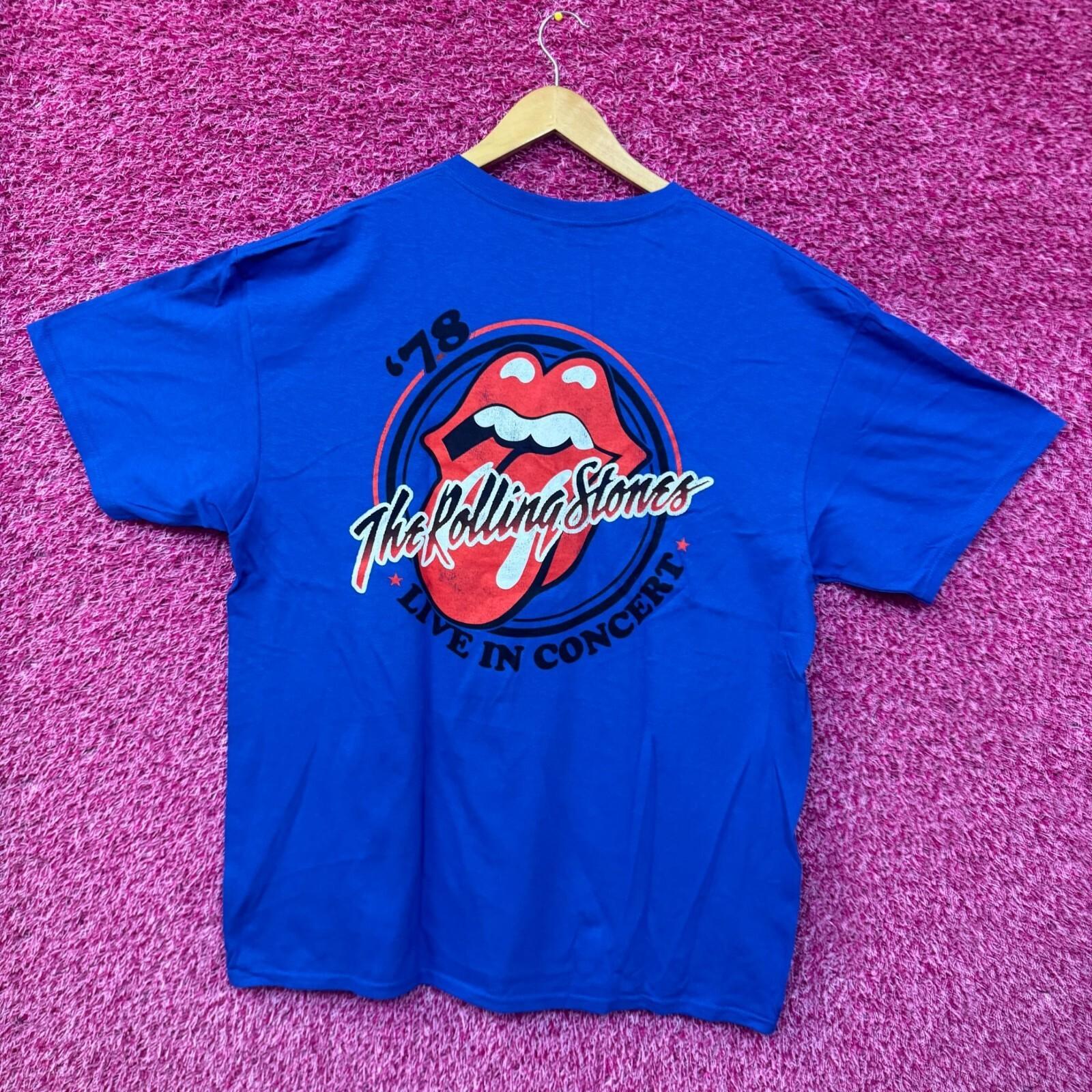 The Rolling Stones Hot Lips 1978 Live in Concert Band Tee S