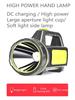 Portable Hand Lamp Rechargeable LED Strong Searchlight Flashlight 2 Lighting Modes Emergency Hiking Camping Energe Saving Torch