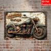 2D Classic Motorcycle Garage Metal Sign Decor, Vintage Tin Wall Hanging Art for Home, Bar, Cafe, Rustic Classic Bike Plaque