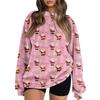 Women's Fleece Hoodie Long-Sleeve Round  Neck Casual Comfortable Loose-Fit Lightweight Women's Hoodie