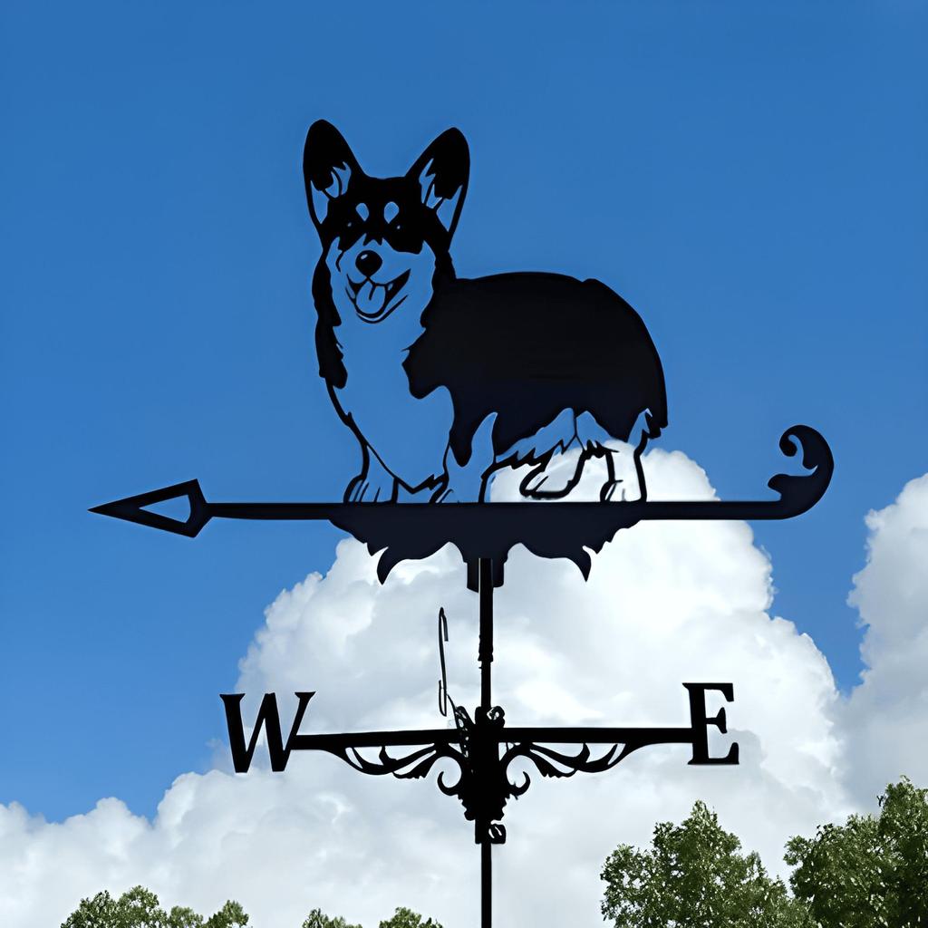 Decorative Iron Weather Vane - Outdoor Metal Roof Ornament