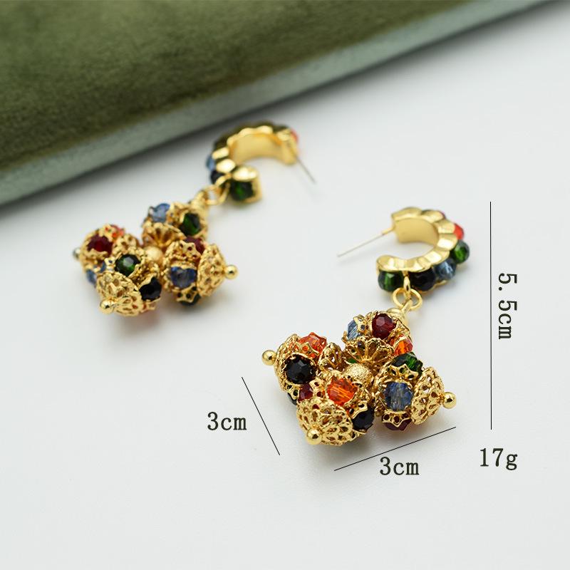 

Винтажный средневековый крест и цепочка, дворцовое колье, набор серег