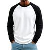 Men's Long Sleeve Color Block Thermal T-Shirt for Winter Layering