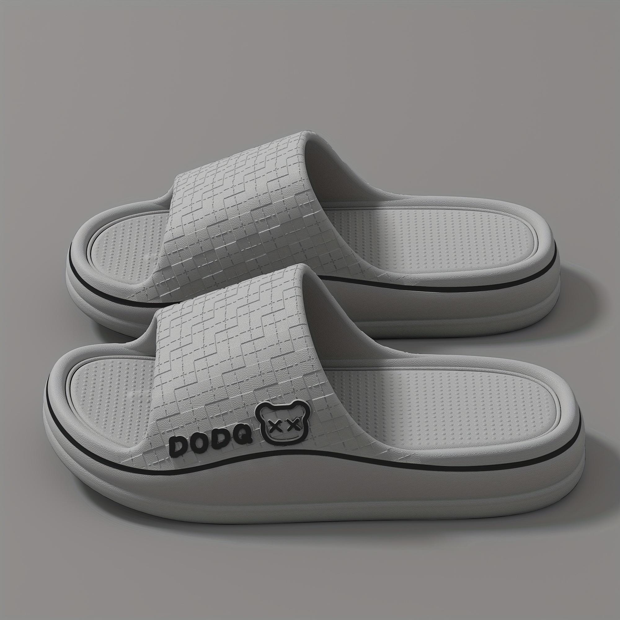 

Женские шлепанцы из ЭВА - Удобная нескользящая подошва, Милый мультяшный рисунок, Легкие домашние уличные пляжные сандалии 42-43 серый