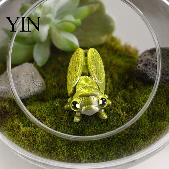 Desktop Insect Ornament 3D Printed Cicada Figurine, Realistic Model with Movable Shape Decor Joints, Stress Relief Fidget Toy for Kids Adults Colorful