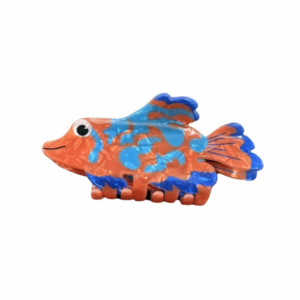 Cartoon Pattern Acrylic Hair Claw Animal Design Sardine Claw Clips Cute Fish Series Claw  Women Use