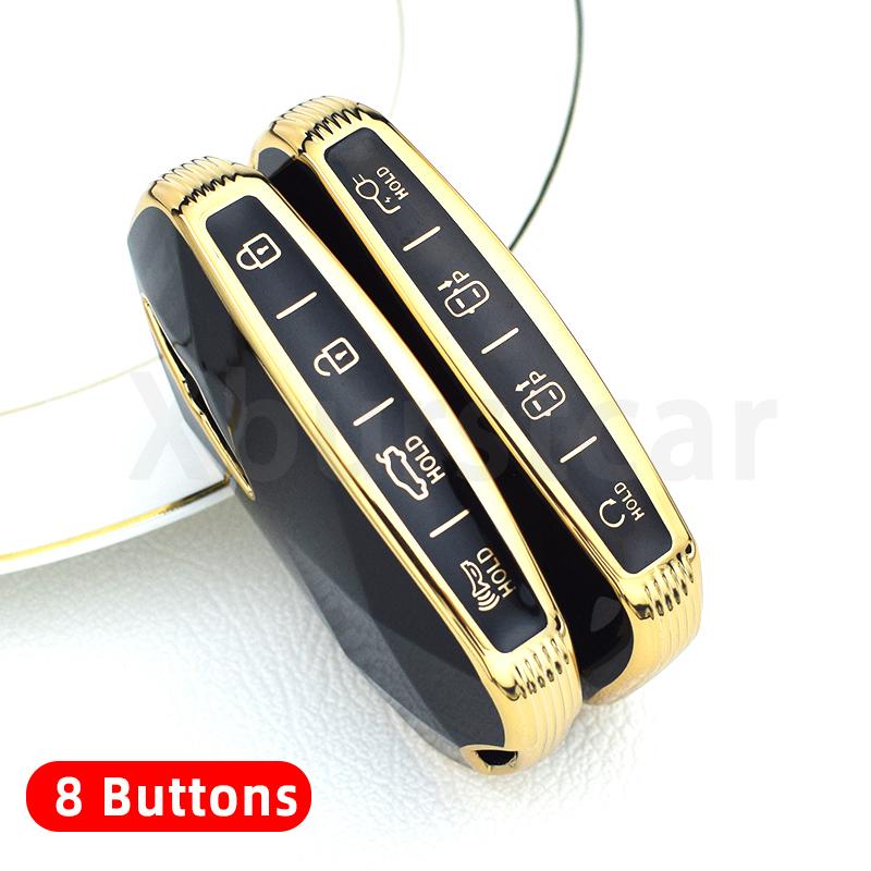 6 7 8 Buttons Tpu Auto Shell Car Key Fob Case Cover For Hyundai Genesis Gv60 G90 G70 G80 Eq900 Keyless Protector Accessories