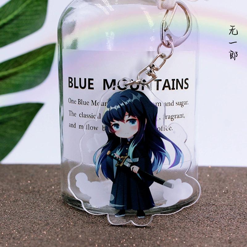 Schlüsselanhänger Anhänger Anime Demon Slayer Kimetsu No Yaiba Kamado Tanjirou Doppelseitig HD Taschenanhänger Geschenk für Fans Cosplay Requisiten Schmuckgeschenk