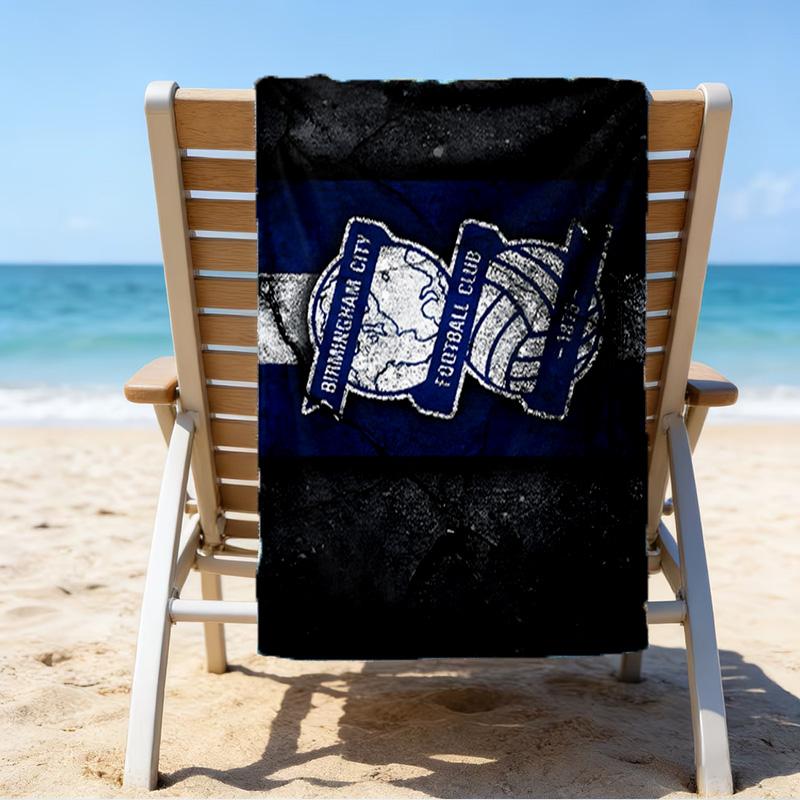 Birming-ham Football Club Printed Beach Towel, Super Soft Microfiber, Perfect Gift Birthday, for Pool, Beach, Travel, for Family and Friends