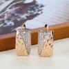 Cross border popular jewelry from Europe and America, electroplated rose gold fashion earrings, geometric minimalist zircon earrings