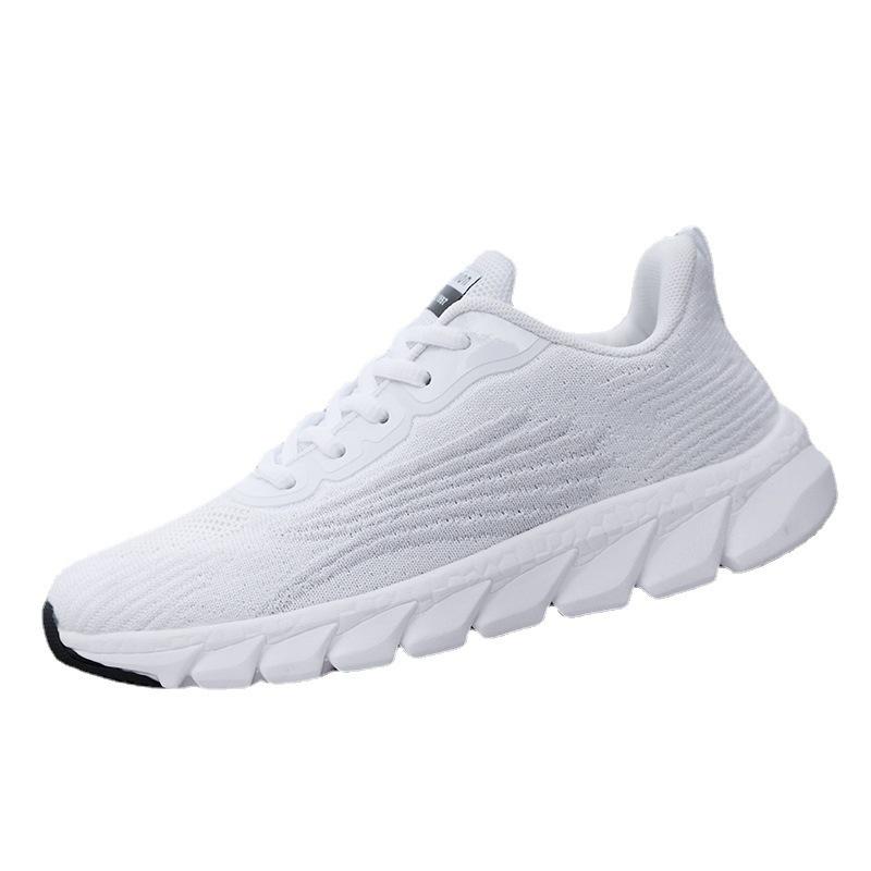 Breathable Mesh Couple's Running Sports Shoes Knitted Elastic Casual Sneakers Walking Jogging Outdoor Shoes