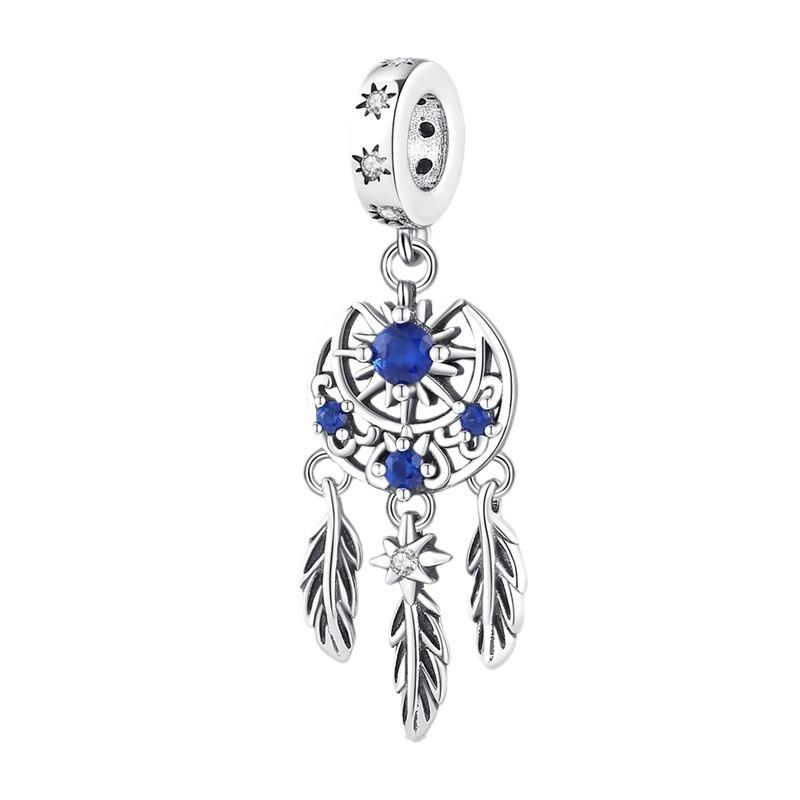 Dream Catcher Moon Flower Beaded Charm Diy Bracelet Necklace Jewelry Valentine'S Day Gift