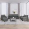 Vidaxl 4-Cz. Relaxation Set With Cushions, Dark Grey, Fabric