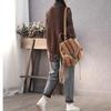 Spring  Autumn Vintage Knitted Vest Women  Loose V-neck Double Pocket Sleeveless Sweater Knitted Waistcoat Outwear
