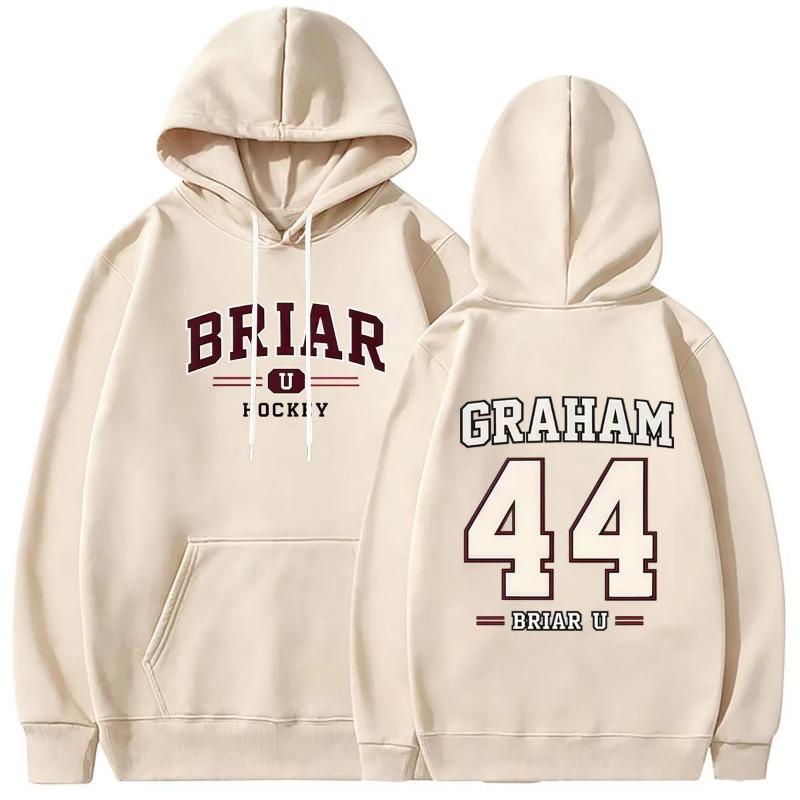 Off Campus Briar University Hockey Hoodies Graham 44 Cosplay Women Men Long Sleeve Sweatshirts Fashion Vintage Pullover Tops