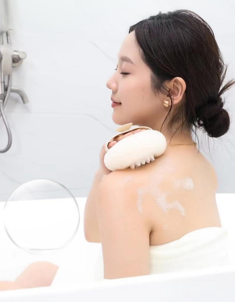 1pc SPA Exfoliating Shower Brush Soft Bath Ball Body Clean Scrubber Foam Body Cleansing Massage Shower Gentle Massage Bath Brush