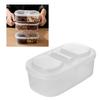 Spice Storage Box Versatile 2 Grid Sealed Lid Seasoning Condiment Container Box for Home Kitchen