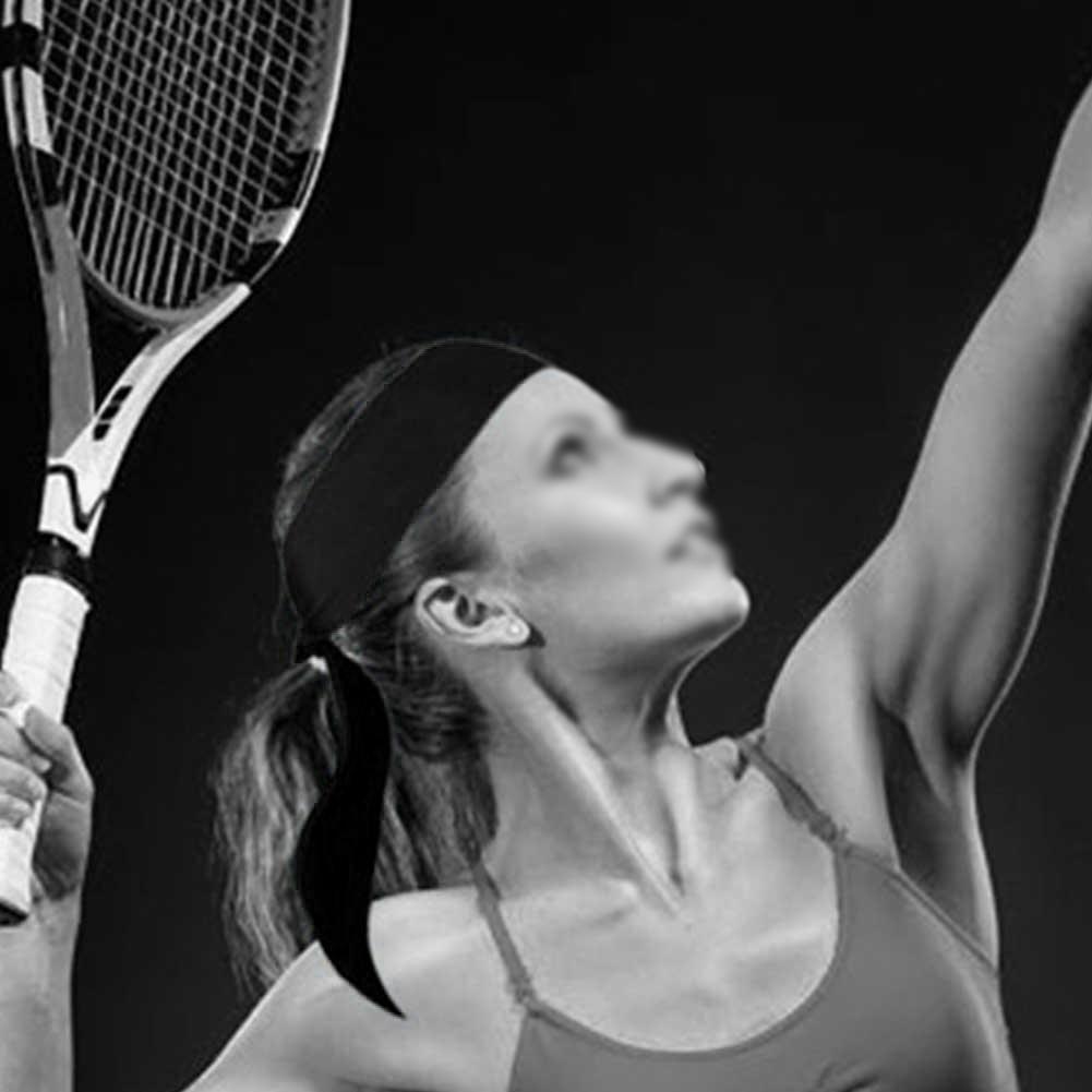 Nylon Sport Hair Band Sweatband Headband Accessory for Yoga Play Basketball Tennis Badminton Runningblack