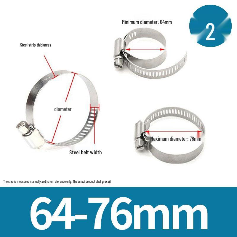 American Style 201 Stainless Steel Hose and Pipe Clamp for Ventilation and Communication Applications