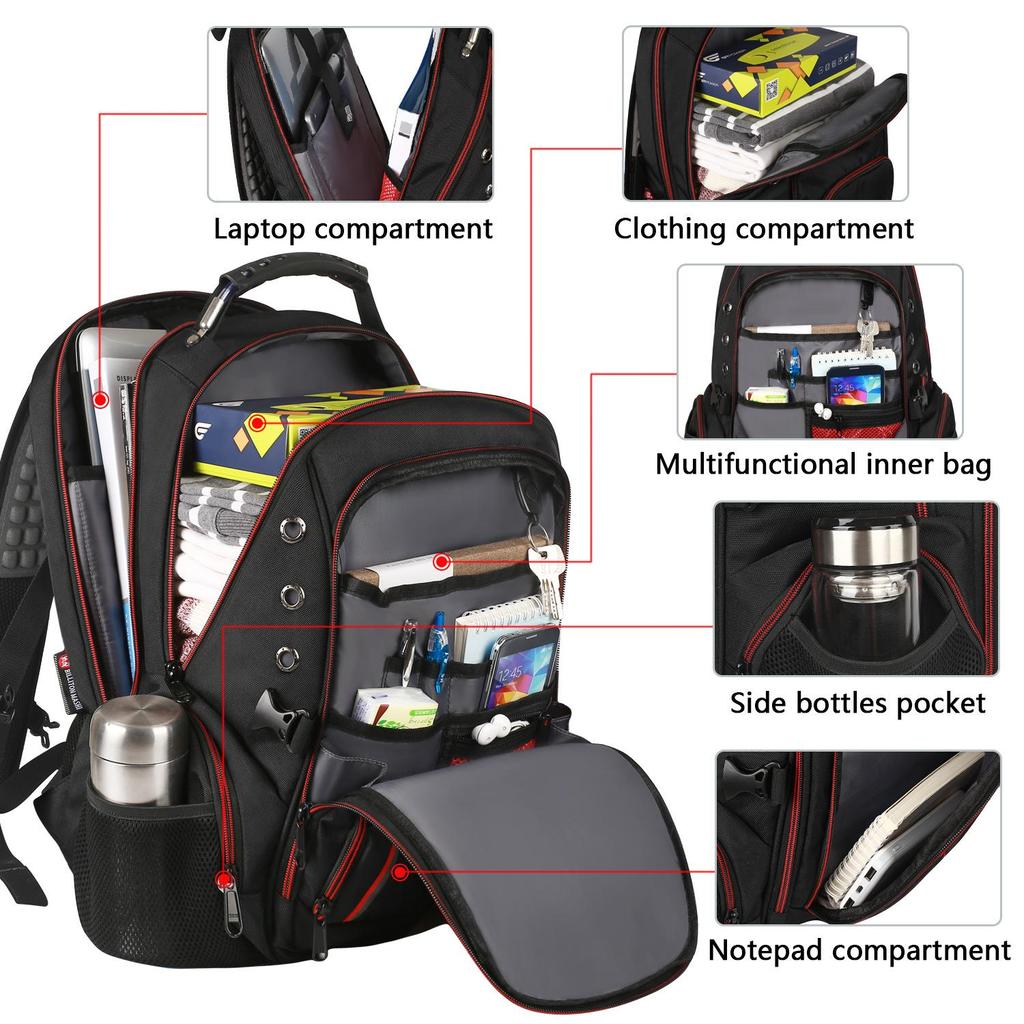 2022 Herren Multifunktionaler Wasserdichter USB Business Casual Rucksack für Reisen