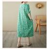 Summer New Spot Retro Flower Literary Women Temperament Knee-length Mid-length Dresses