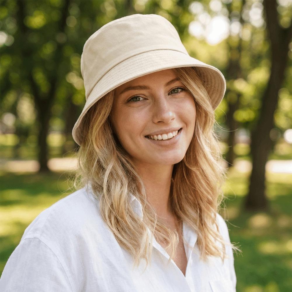 Wide Brim Fisherman Hat Foldable Sun Protection Hat Simple Bucket Hat  Travel Hiking