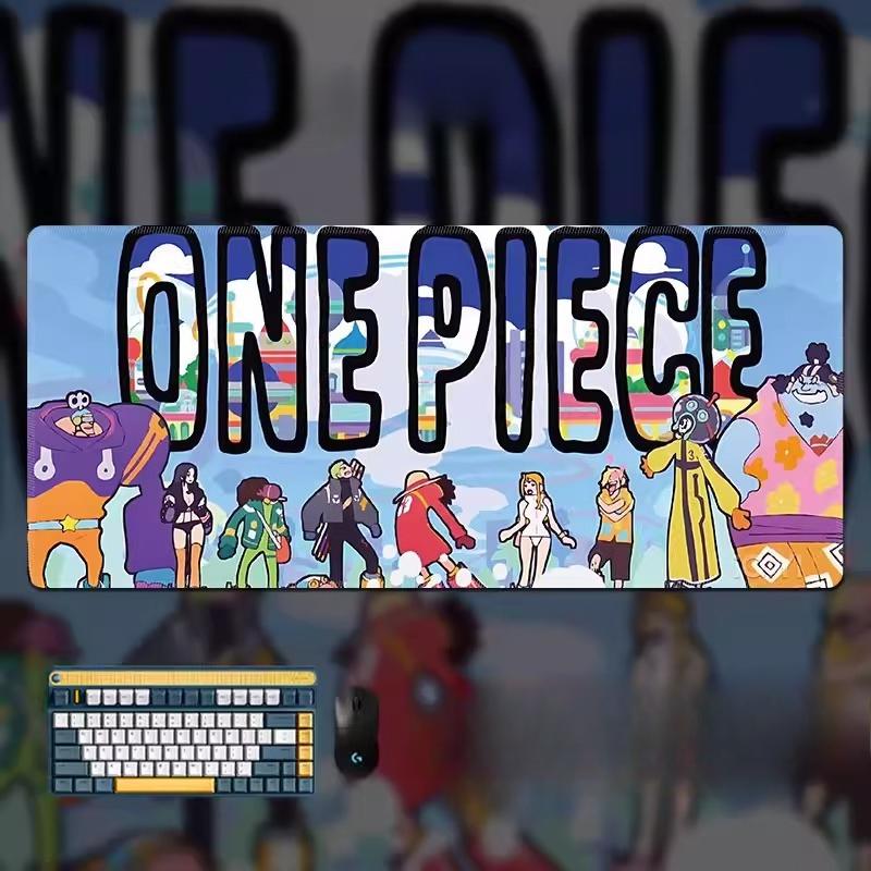 High Definition Pattern ONE PIECE Mouse Pad Oversized Animation Luffy Boys Gaming Table Mat Computer Pad Office Waterproof Non-slip Leather Mouse Pad