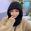 3-in-1 Women Hat Thick Fleece Hat with Ear Flaps Facemask Outdoor Hat Furry Caps Windproof Hat Hiking Running Headwear