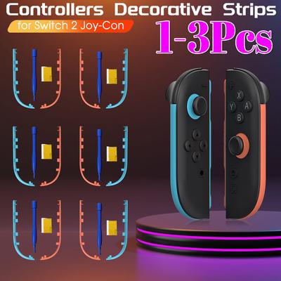 For Switch 2 Left and Right Controller Decorative Strips Handles Trim Replacement for Switch 2 Joy-Con Game Controller Accessory