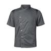 Cuisinier Hôtel Restaurant Cantine Pâtisserie Café Chemise Costume de Cuisine Service Alimentaire Cuisine Uniforme de Travail Adulte Gris Veste de Chef Manteau