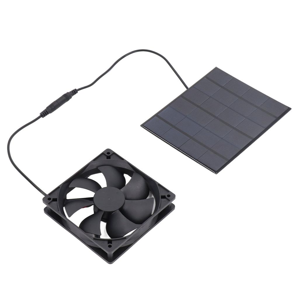Solar Panel Powered Fan Portable 3.5W 6V Solar Exhaust Fan for Chicken Dog Pets Houses Outdoor Camping