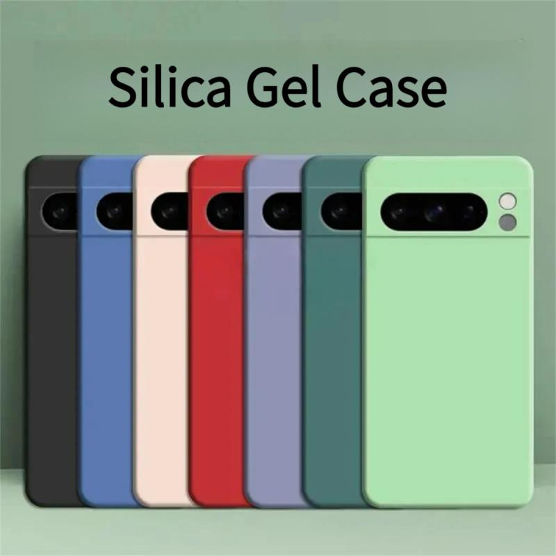 Liquid Silicone Phone Case For Magnetic Google Pixel 10 9 9A 8 8A 7 7A Simple Solid Color Texture TPU Matte Cover