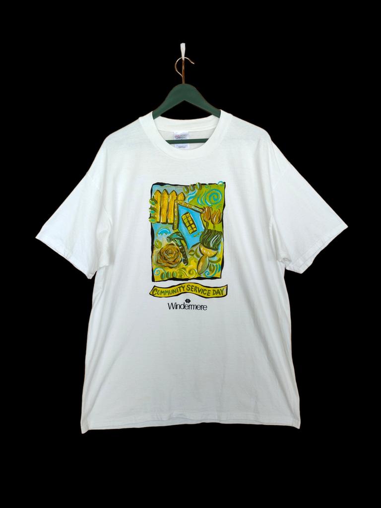 Vintage 00s Windermere Community Service Day T-Shirt / Human-i-tee / Art Tee / Pop Art / Size XL