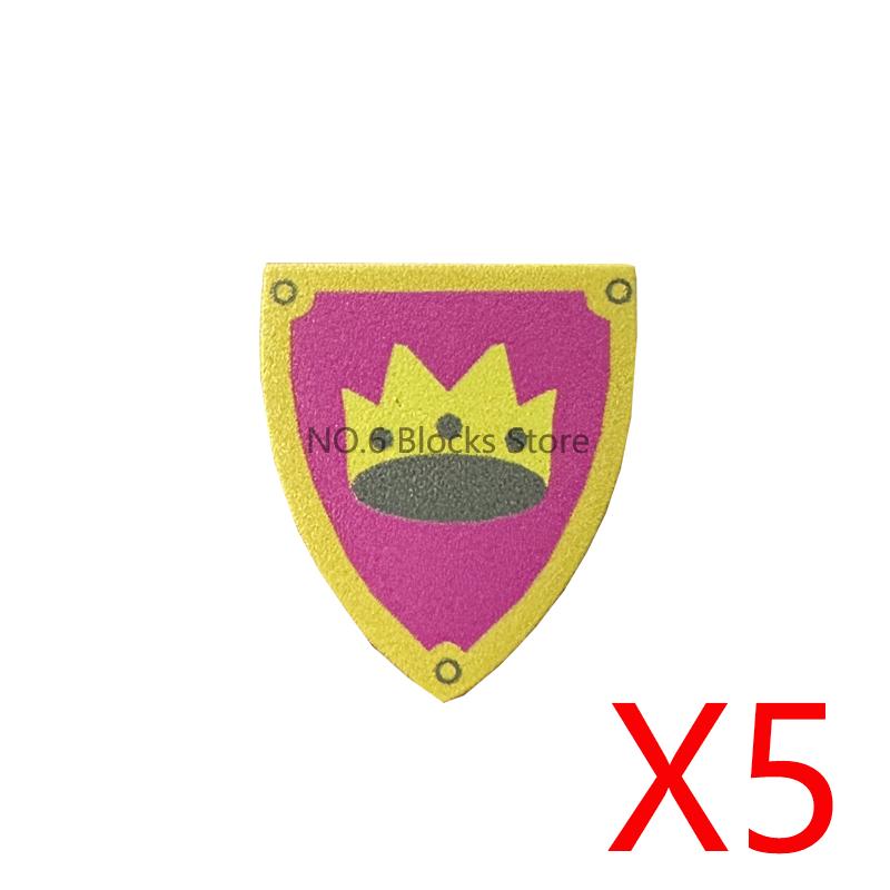 Medieval Military Castle Knight Accessories Building Block Roman Figure Soldier Crusader Viking Shield Armor Eagle Brick Toy S01