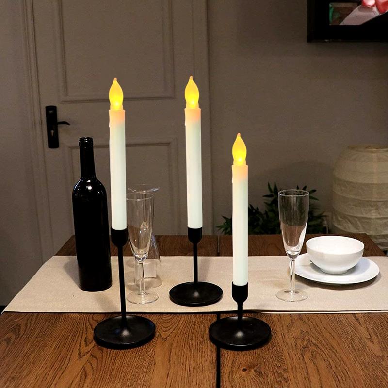 Electric Led Candle 12pcs/set Flameless Decorative Light Ornament Crafts for Christmas Wedding Birthday Party Decor