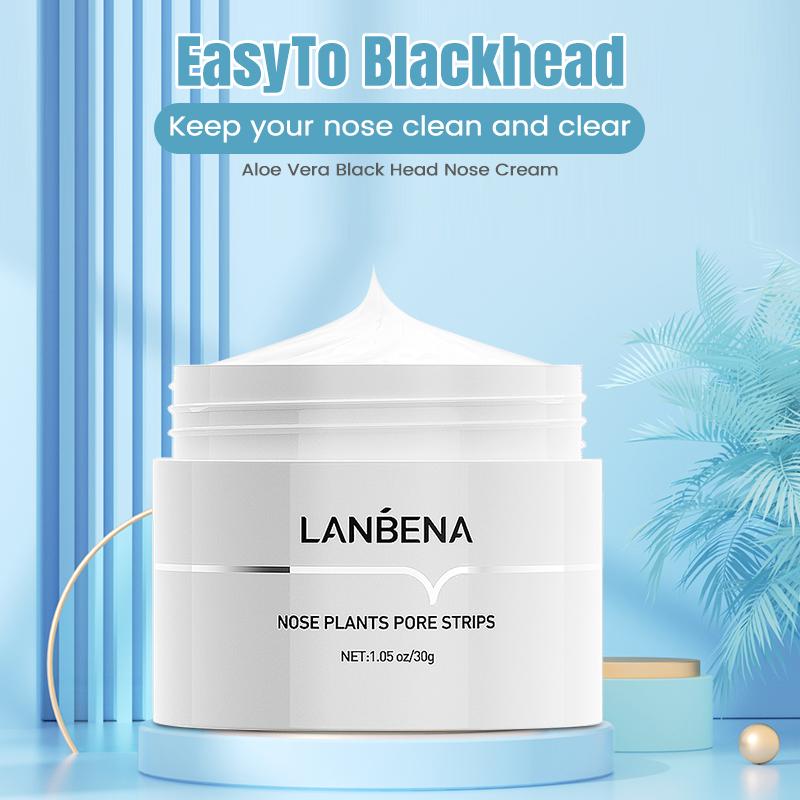 LANBENA Mitesserentferner Peel-Off-Maske Aloe-Vera-Extrakt Ölkontrolle Nasenmaske mit 180 Stück Reinigt für Tiefenreinigung Feuchtigkeitsspendend