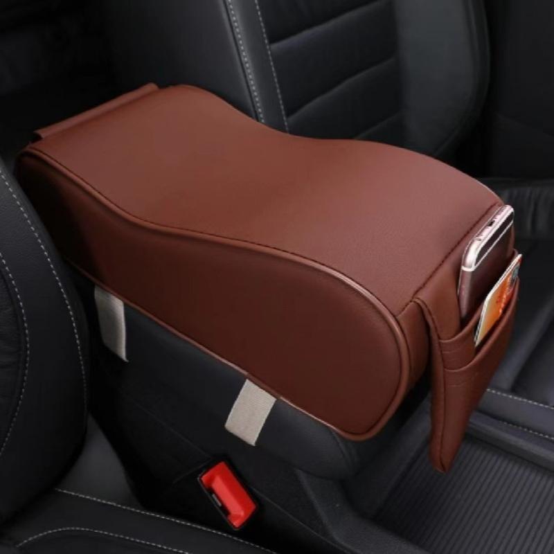 1pcs Car Central Armrest Pad Soft Cushion Car Armrest Box Height Increasing Pad Storage Bag  For Auto Central Armrest