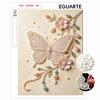 DIY Framed Pearl Painting Kit Butterfly and Flower Pattern 3D Sparkling Bead Canvas Creative Home Wall Decor Art Craft Supplies for Aesthetic Room
