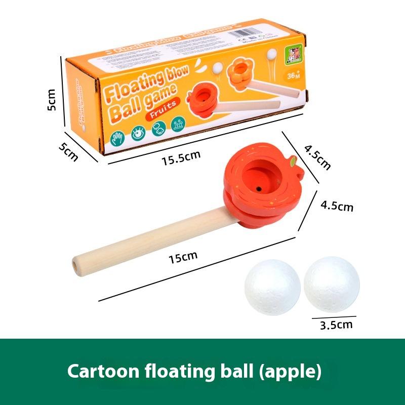 

Деревянная подвесная игрушка в форме мультяшного животного, дующая на шарик, детские игры, тренировка объема легких, игрушки, плавающая игра с шариками и духовой трубкой