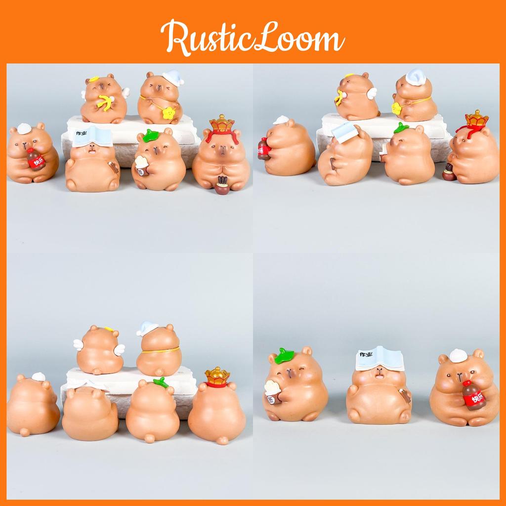 Cartoon Pvc Capybara Action Figures Model Toys Desktop Decoration Kids Gifts