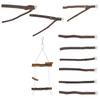 2/10pcs Natural Wood Bird Standing for Parrot Bird Perches Stick Parrot Stand Platform Wooden Exercise Climbing Paw Grinding