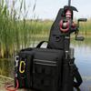 Men Oxford Cloth Sling Bag with Adjustable Widen Straps Fanny Packs Multi-Compartment for Fishing Gear Lure Hooks & Accessories