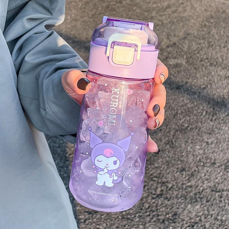 Water cup schoolgirl cute portable plastic cup direct drinking high temperature resistant tea kettle