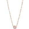 18K Titanium Steel Single Diamond Necklace Pendant for Women