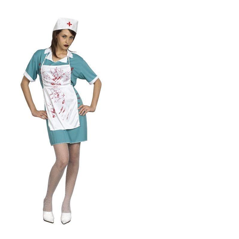 Halloween Bloody Nurse Cosplay Costume Creepy Horror Doctor Surgeon Gag Masquerade Party Fancy Dress Outfit Hot Women Men Adult
